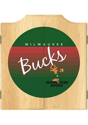 Milwaukee Bucks Hardwood Classic Logo Dart Board Cabinet