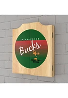 Milwaukee Bucks Hardwood Classic Logo Dart Board Cabinet