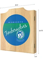Minnesota Timberwolves Logo Dart Board Cabinet