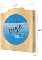 Orlando Magic Hardwood Classic Logo Dart Board Cabinet
