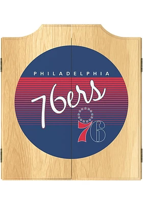 Philadelphia 76ers Hardwood Classic Logo Dart Board Cabinet