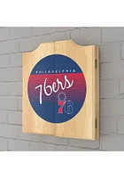 Philadelphia 76ers Hardwood Classic Logo Dart Board Cabinet