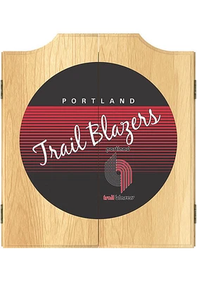 Portland Trail Blazers Hardwood Classic Logo Dart Board Cabinet