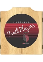 Portland Trail Blazers Hardwood Classic Logo Dart Board Cabinet