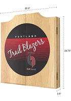 Portland Trail Blazers Hardwood Classic Logo Dart Board Cabinet