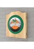 Miami Hurricanes Throwback Logo Dart Board Cabinet