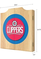 Los Angeles Clippers Logo Dart Board Cabinet
