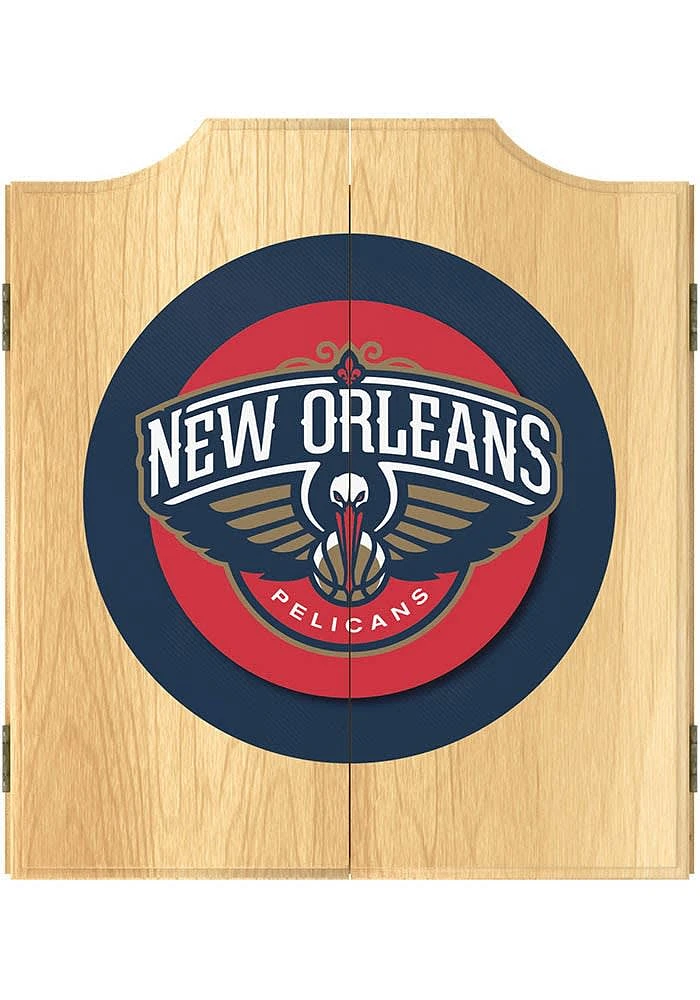 New Orleans Pelicans Logo Dart Board Cabinet
