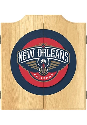 New Orleans Pelicans Logo Dart Board Cabinet