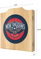 New Orleans Pelicans Logo Dart Board Cabinet