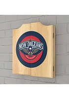 New Orleans Pelicans Logo Dart Board Cabinet