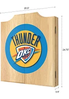 Oklahoma City Thunder Logo Dart Board Cabinet