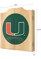 Miami Hurricanes Reflected Logo Dart Board Cabinet