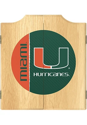 Miami Hurricanes Logo Dart Board Cabinet