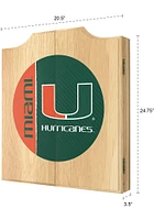 Miami Hurricanes Logo Dart Board Cabinet