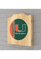 Miami Hurricanes Logo Dart Board Cabinet