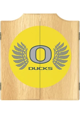 Oregon Ducks Wings Logo Dart Board Cabinet