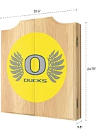 Oregon Ducks Wings Logo Dart Board Cabinet