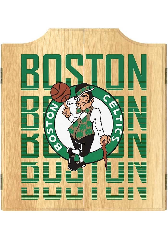 Boston Celtics City Logo Dart Board Cabinet