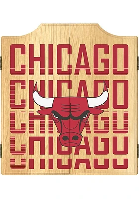 Chicago Bulls City Logo Dart Board Cabinet