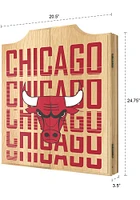 Chicago Bulls City Logo Dart Board Cabinet