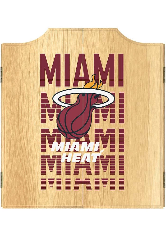 Miami Heat City Logo Dart Board Cabinet