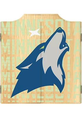 Minnesota Timberwolves City Logo Dart Board Cabinet