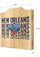 New Orleans Pelicans City Logo Dart Board Cabinet