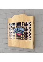 New Orleans Pelicans City Logo Dart Board Cabinet