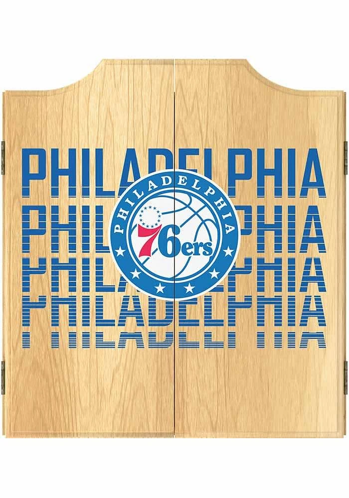 Philadelphia 76ers City Logo Dart Board Cabinet