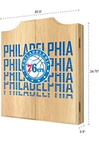 Philadelphia 76ers City Logo Dart Board Cabinet