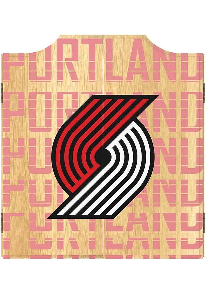 Portland Trail Blazers City Logo Dart Board Cabinet