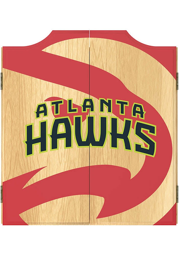 Atlanta Hawks Fade Logo Dart Board Cabinet
