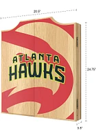 Atlanta Hawks Fade Logo Dart Board Cabinet