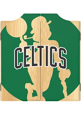 Boston Celtics Fade Logo Dart Board Cabinet