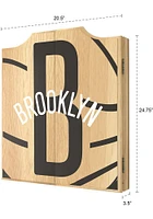 Brooklyn Nets Fade Logo Dart Board Cabinet