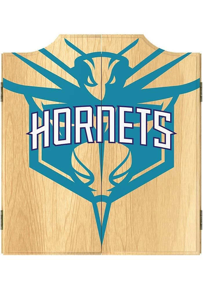 Charlotte Hornets Fade Logo Dart Board Cabinet
