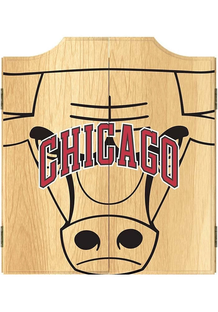 Chicago Bulls Fade Logo Dart Board Cabinet