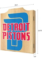 Detroit Pistons Fade Logo Dart Board Cabinet