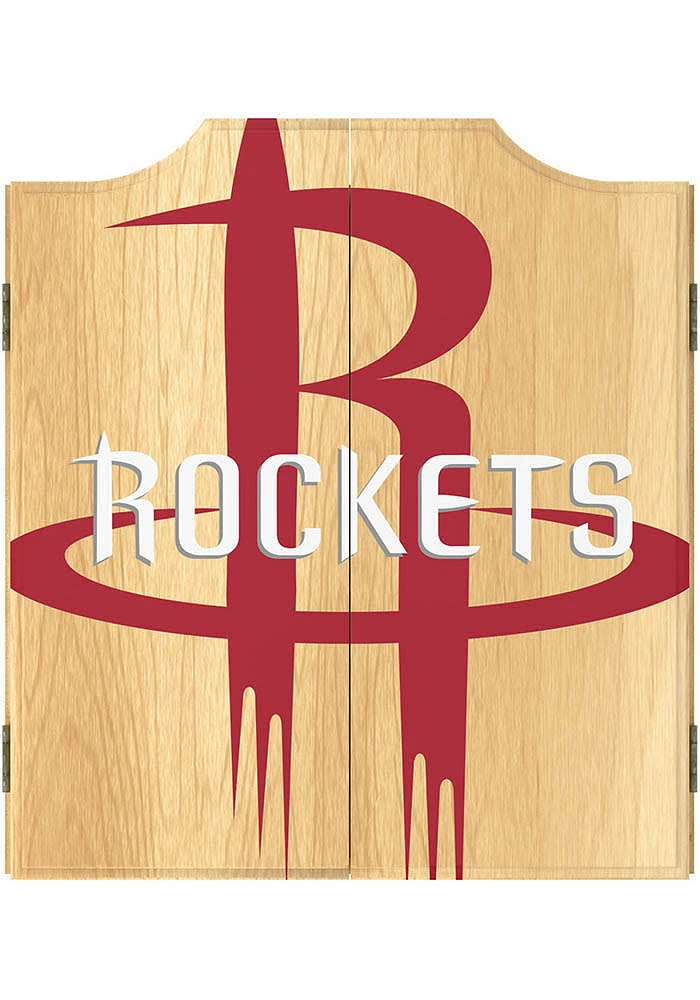 Houston Rockets Fade Logo Dart Board Cabinet