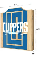 Los Angeles Clippers Fade Logo Dart Board Cabinet