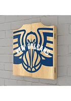 New Orleans Pelicans Fade Logo Dart Board Cabinet