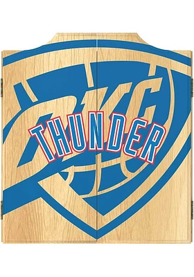 Oklahoma City Thunder Fade Logo Dart Board Cabinet