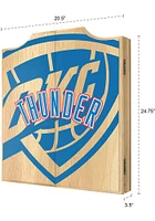 Oklahoma City Thunder Fade Logo Dart Board Cabinet