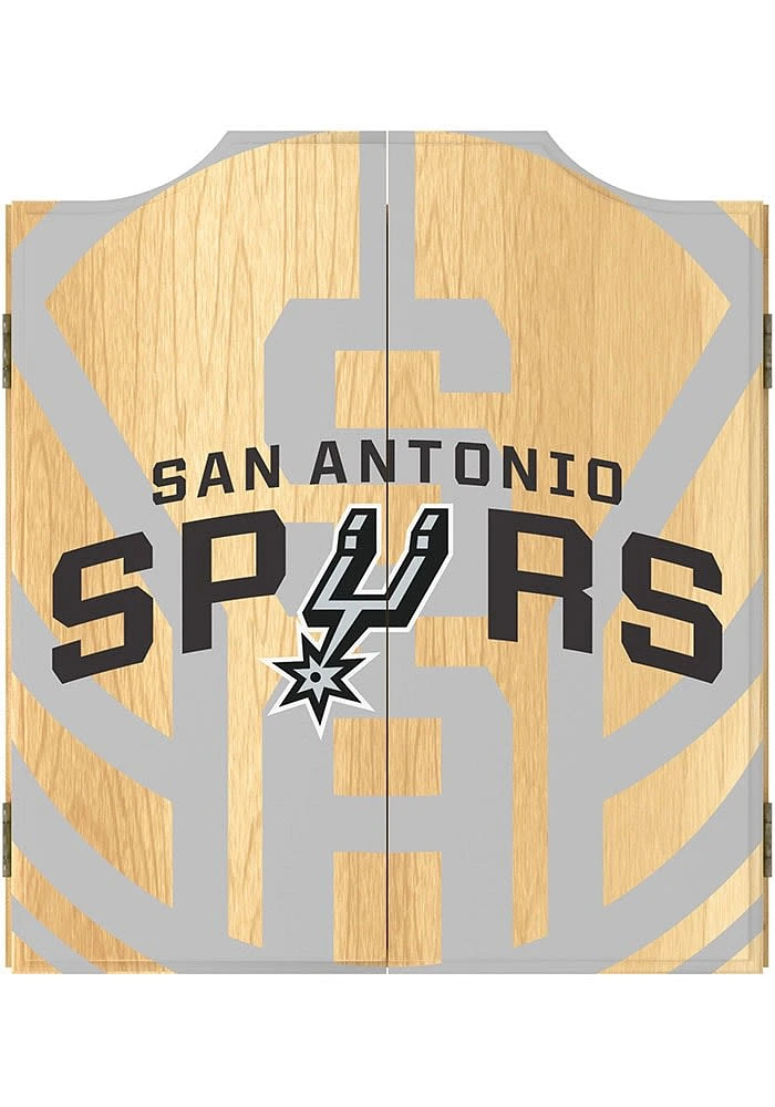 San Antonio Spurs Fade Logo Dart Board Cabinet