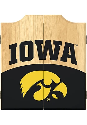 Iowa Hawkeyes Full Print Logo Dart Board Cabinet