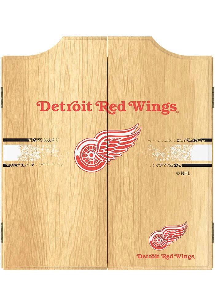 Detroit Red Wings Logo Dart Board Cabinet