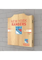 New York Rangers Logo Dart Board Cabinet