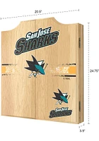 San Jose Sharks Logo Dart Board Cabinet