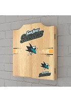 San Jose Sharks Logo Dart Board Cabinet